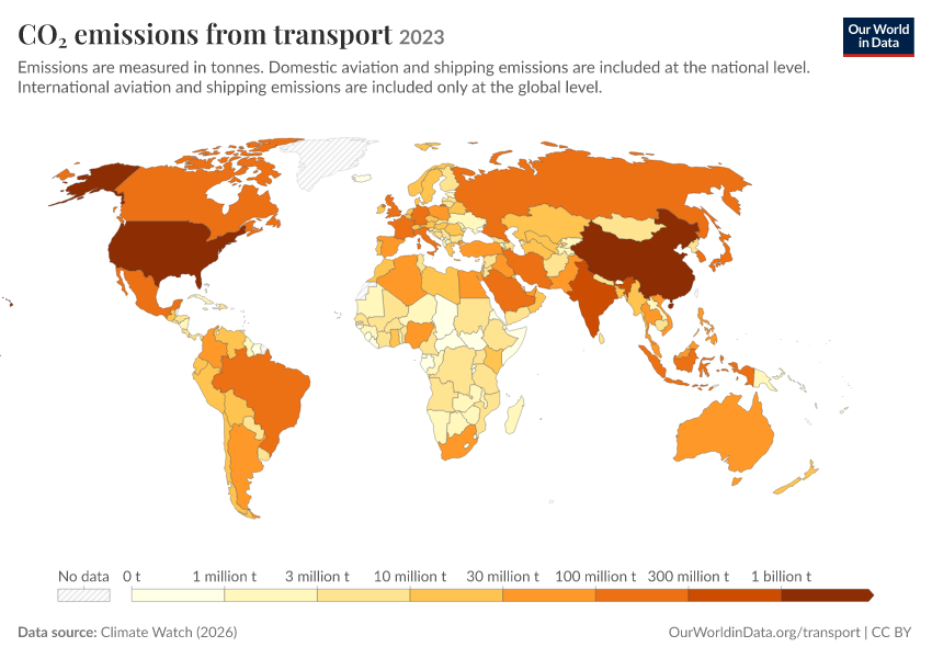 A thumbnail of the "CO₂ emissions from transport" chart