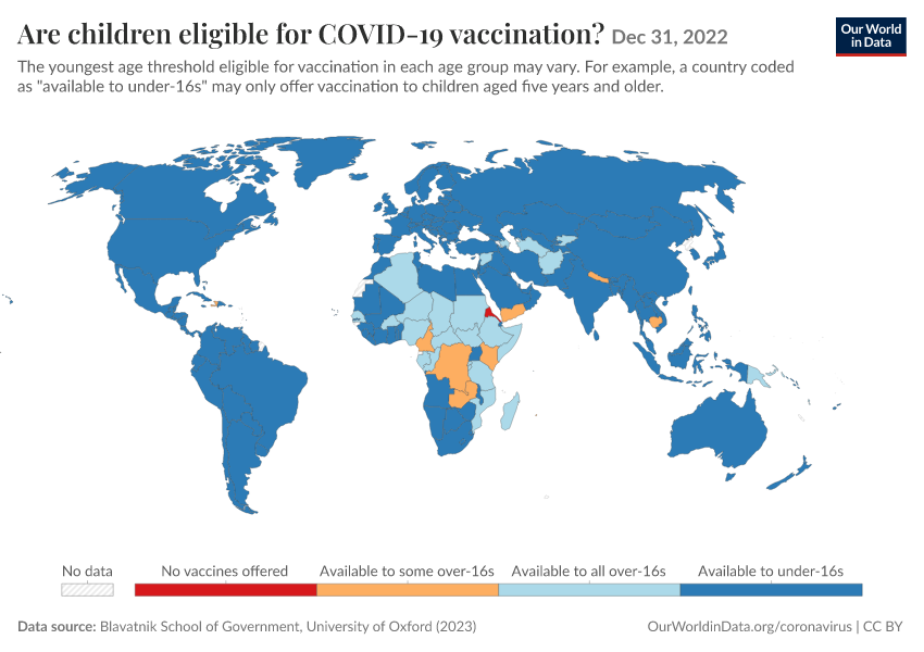 A thumbnail of the "Are children eligible for COVID-19 vaccination?" chart