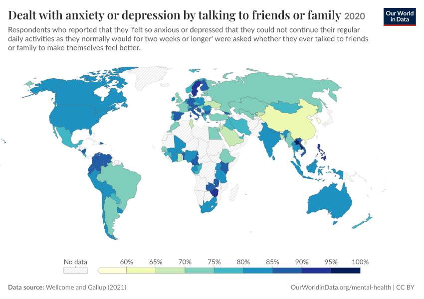 A thumbnail of the "Dealt with anxiety or depression by talking to friends or family" chart