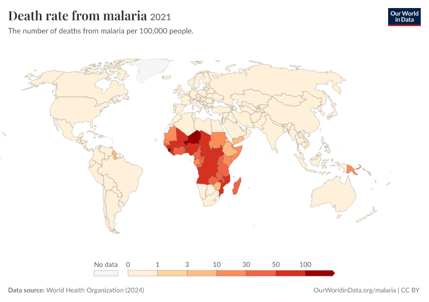 A thumbnail of the "Death rate from malaria" chart