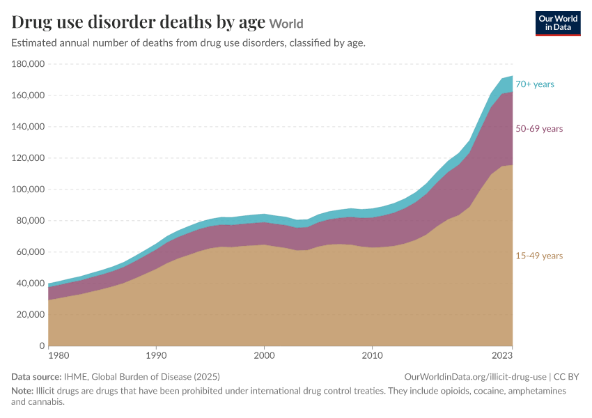 A thumbnail of the "Drug use disorder deaths by age" chart