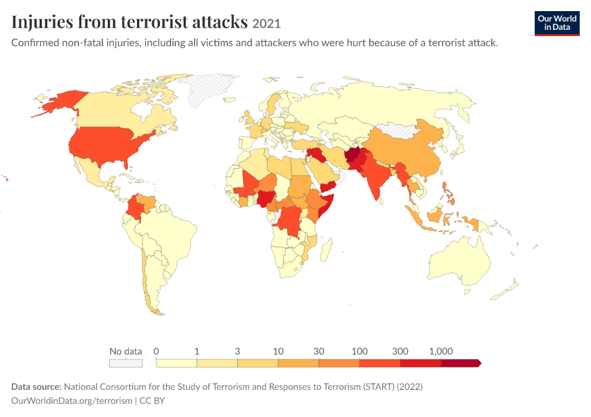 A thumbnail of the "Injuries from terrorist attacks" chart