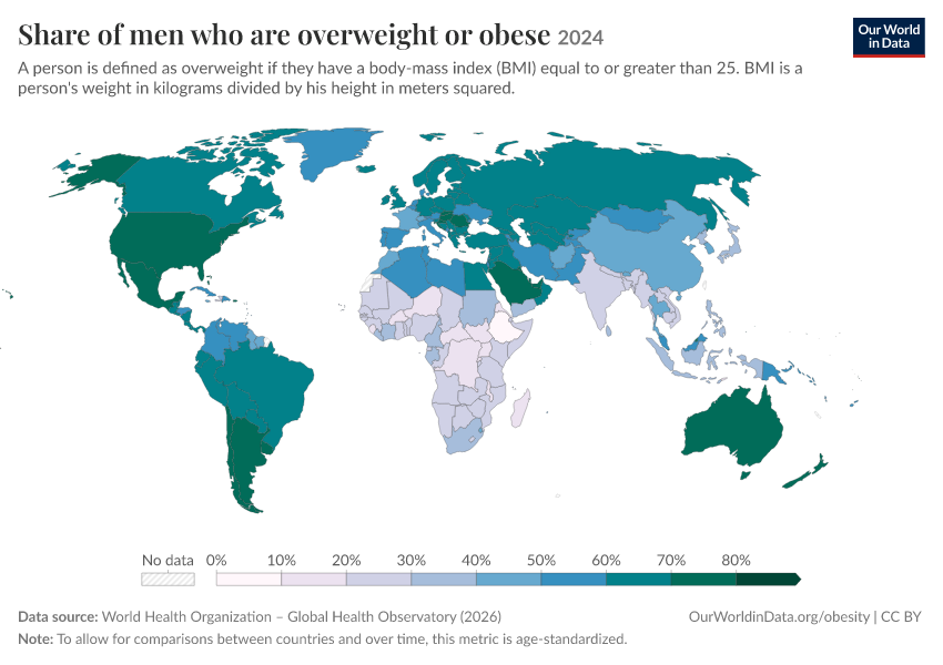 A thumbnail of the "Share of men who are overweight or obese" chart