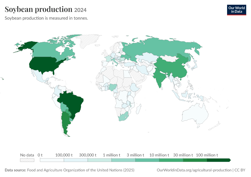 A thumbnail of the "Soybean production" chart