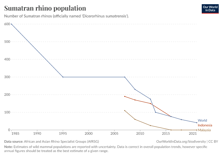 A thumbnail of the "Sumatran rhino population" chart