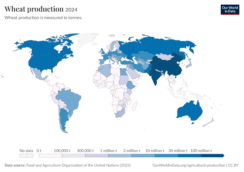 A thumbnail of the "Wheat production" chart